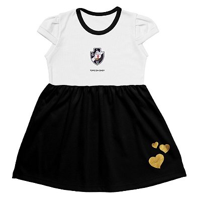 Vestido Infantil Vasco Canelado Torcida Baby