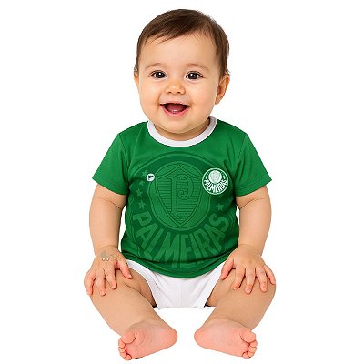 Camisa Bebê Palmeiras Baby Look Verde Oficial
