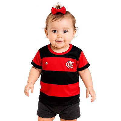 Camisa Bebê Flamengo Baby Look Listrada Oficial
