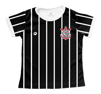 Camisa Infantil Corinthians Baby Look Listrada Oficial