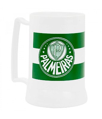 Caneca Branca Gel Isolante Térmico 400ml Palmeiras Oficial