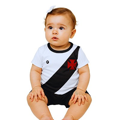 Camisa Bebê Vasco Baby Look Branca Oficial