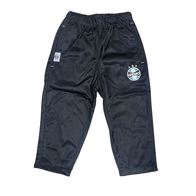 Calça Infantil Grêmio Preta Flanelada Oficial