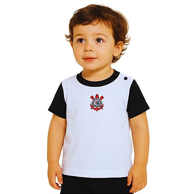 Camiseta Infantil Corinthians Bicolor Oficial