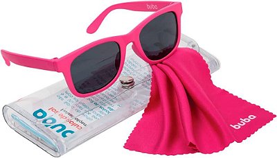 Óculos De Sol Infantil Armação Flexível Rosa Buba