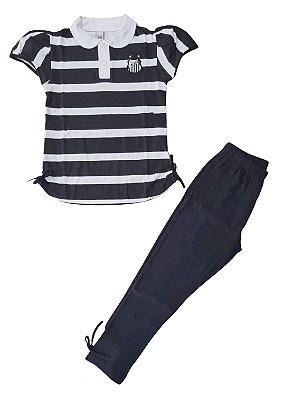 Conjunto Infantil Santos Polo e Legging Oficial