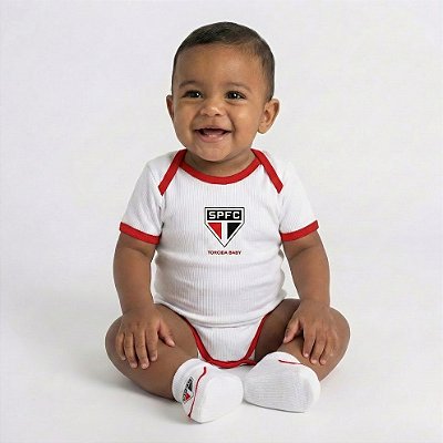 Body São Paulo Oficial Branco - Torcida Baby
