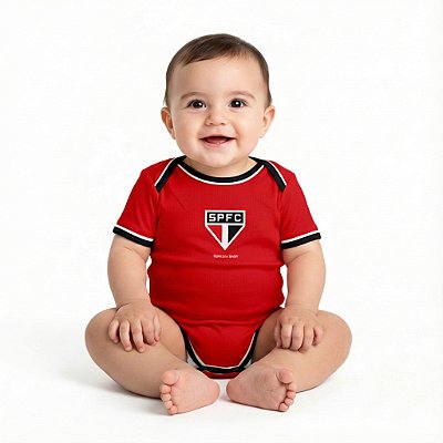 Body São Paulo Oficial Vermelho - Torcida Baby