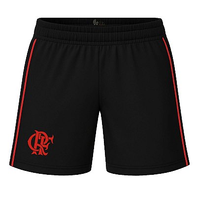 Shorts Flamengo Preto Bebê Infantil Juvenil Oficial
