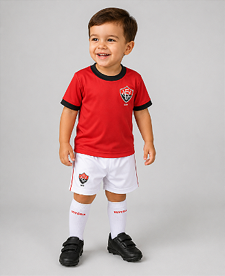 Uniforme Infantil Vitória Conjunto Artilheiro Oficial