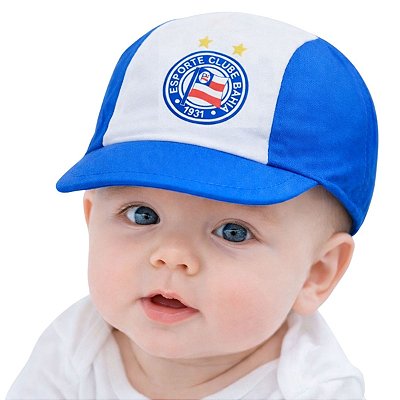 Boné Bebê Bahia Tricolor de Aço 100% Algodão Oficial