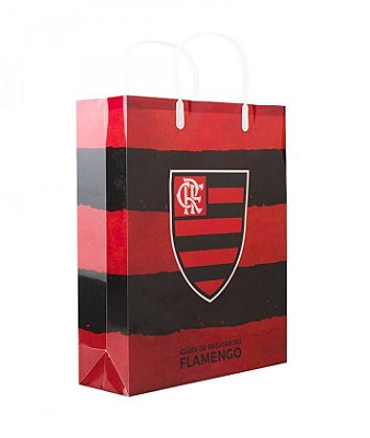 Sacola Para Presentes Vermelha Flamengo 33x27cm Oficial
