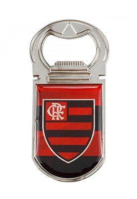 Abridor De Garrafas Com Ímã Listrado Flamengo 10x5cm