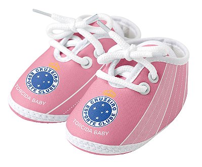 Chuteira Bebê Cruzeiro Rosa Torcida Baby