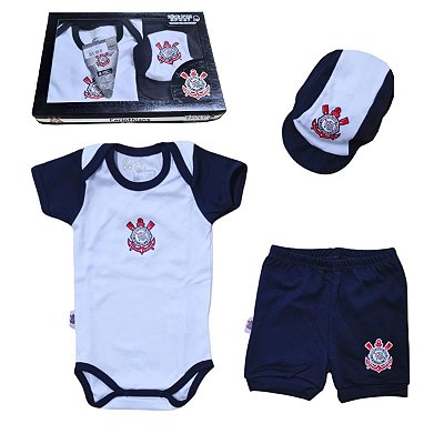 Kit Conjunto Corinthians Body Shorts e Boné Oficial