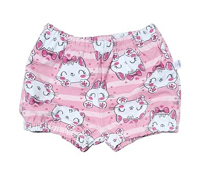 Shorts Bebê Gatinha Rosa