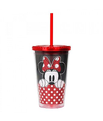 Copo Com Canudo Minnie 450ml Disney