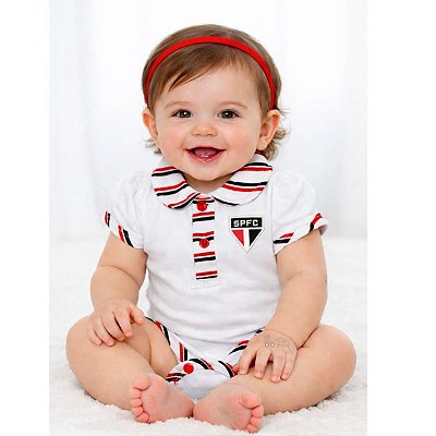 Body São Paulo Manga Curta Feminino Oficial