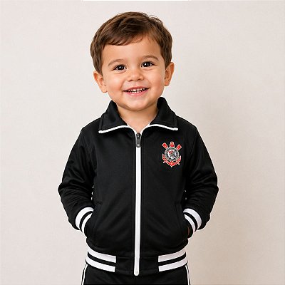 Jaqueta Infantil Corinthians Blusa De Frio Flanelada Oficial