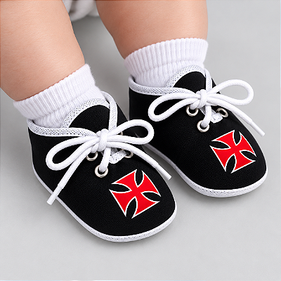 Chuteirinha Sapatinho Bebê Vasco Preto Oficial
