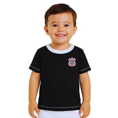 Camiseta Infantil Corinthians Preta Oficial