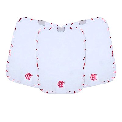 Kit 3 Toalhinhas de Boca Bebê Flamengo Oficial