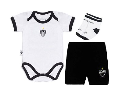 Kit Conjunto Atlético MG Body Shorts e Meia Oficial