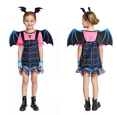 Fantasia Infantil Halloween Esqueleta com Tiara - ENGENHA KIDS