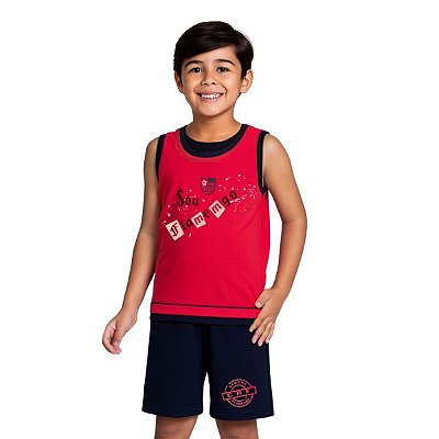 Conjunto Infantil Flamengo Regata Shorts Oficial