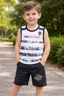 Conjunto Infantil Vasco Camisa Regata e Shorts Oficial