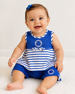 Conjunto Bebê Cruzeiro Bata e Legging Revedor