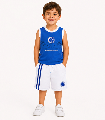Conjunto Infantil Cruzeiro Regata Board Oficial