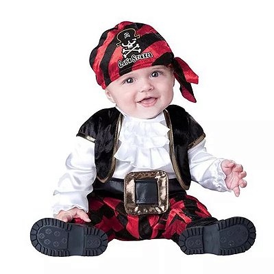 Fantasia Bebê Pirata Capitão Cosplay