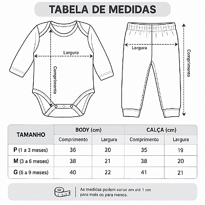 Conjunto Bebê Cruzeiro Body e Calça Oficial