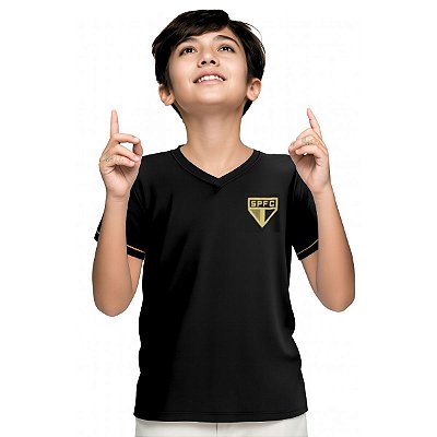 Camiseta São Paulo Infantil Premium Preta Oficial