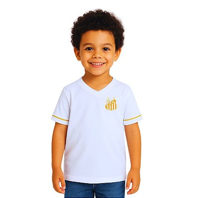 Camiseta Santos Infantil Premium Branca Oficial