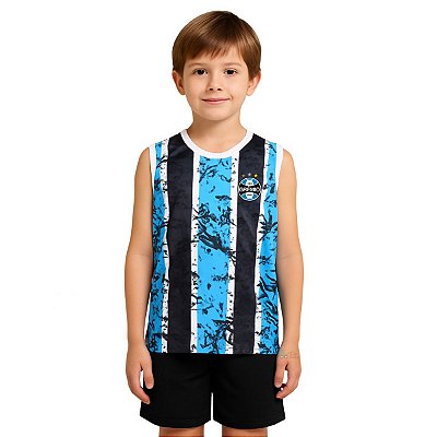Camiseta Infantil Grêmio Regata Listrada Oficial