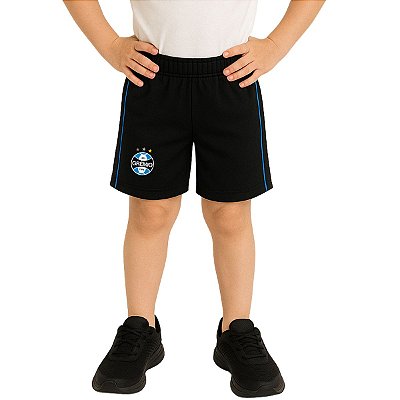 Shorts Grêmio Infantil Juvenil Preto Oficial