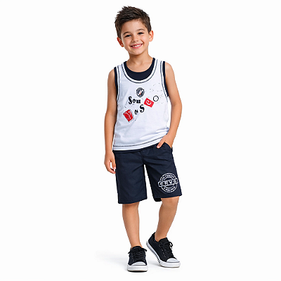 Conjunto Infantil Vasco Regata e Shorts Oficial