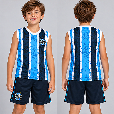 Uniforme Infantil Grêmio Regata e Shorts Oficial