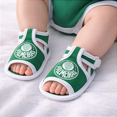 Sandália Bebê Palmeiras Verde 0 a 3 Meses Oficial