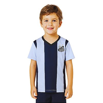 Camiseta Infantil Santos Listrada Oficial