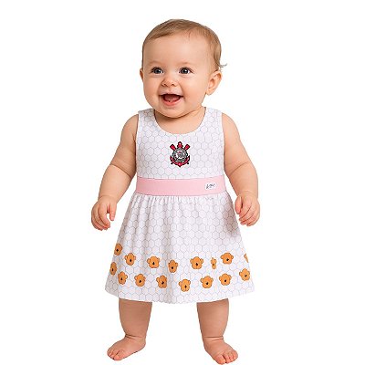 Vestido Bebê Corinthians Ursinhos Oficial
