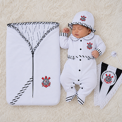 Kit Saída Maternidade Bebê Meninas Corinthians Oficial