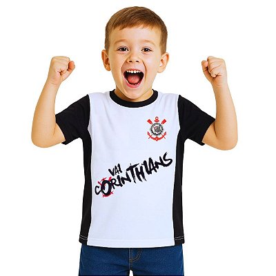 Camiseta Infantil Vai Corinthians Oficial
