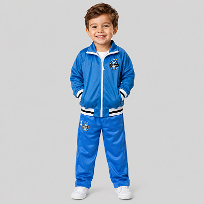 Conjunto Infantil Grêmio Agasalho Jaqueta e Calça Azul