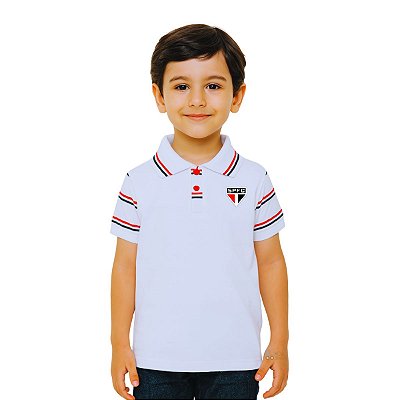 Camisa São Paulo Infantil Polo Masculina Oficial