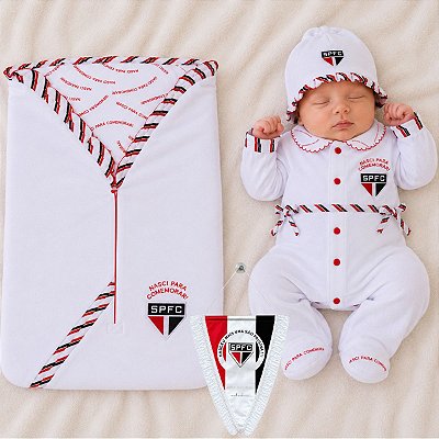 Saída Maternidade São Paulo Kit Bebê 4 Pçs Feminino Oficial