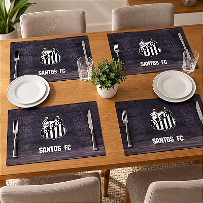 Jogo Americano 3D 4 Peças Santos Suplat Oficial