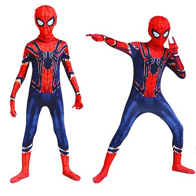 Fantasia Infantil Homem Aranha Com Máscara